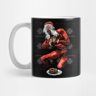 Santa Devouring His Cookies Mug